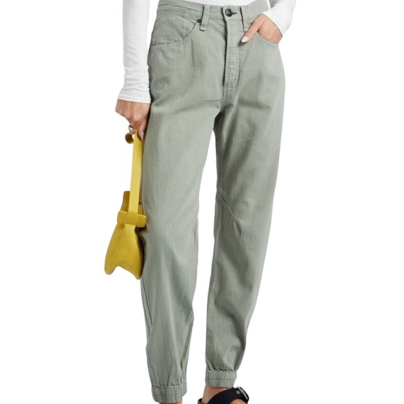 RAG & BONE Engineered Army Green Cotton Jogger Relaxed Fit High Rise Size 28 - Picture 1 of 10
